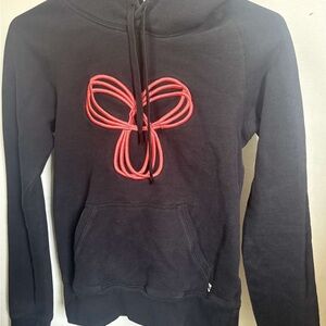 Lululemon Black Hoodie with Red Logo